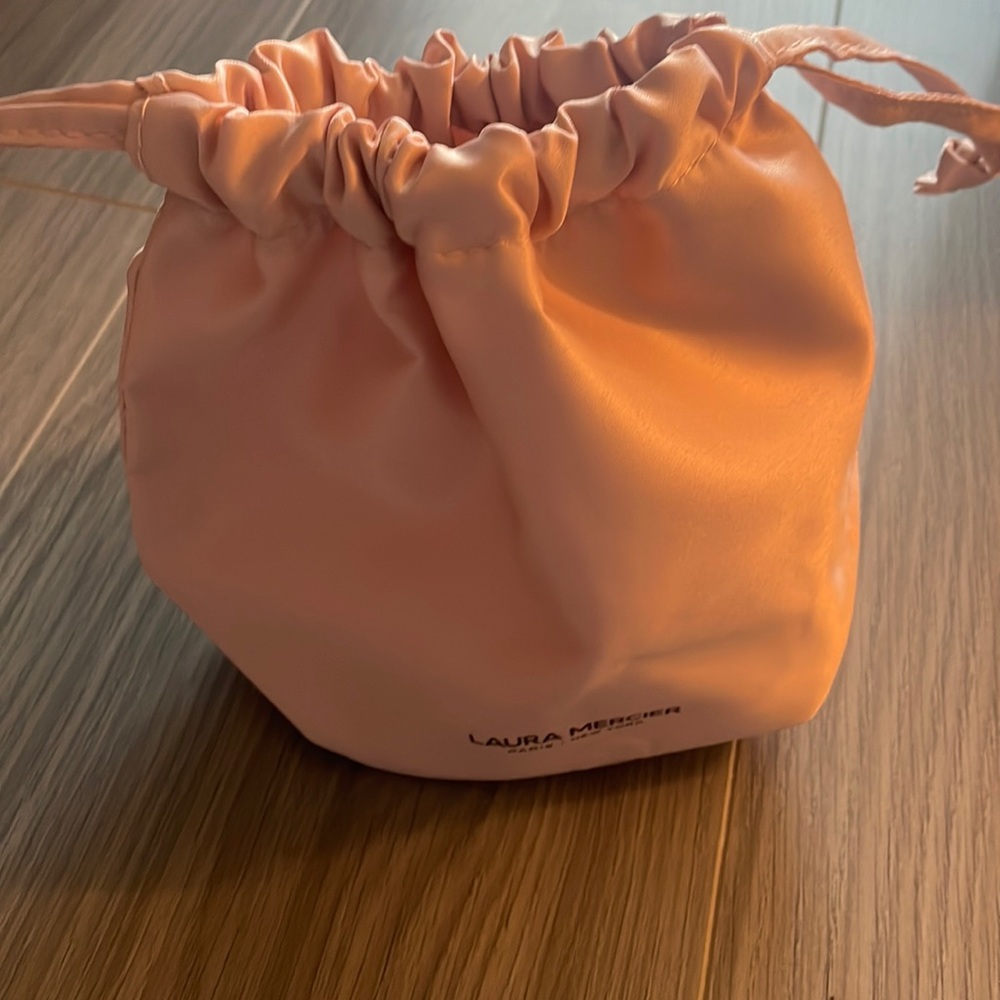 Laura Mercier drawstring satin makeup bag